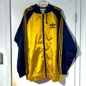 Adidas Men's Gold and Navy Track Jacket XL